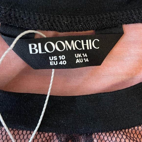 BloomChic Black and Pink Lace Accent Tee - Picture 5 of 5